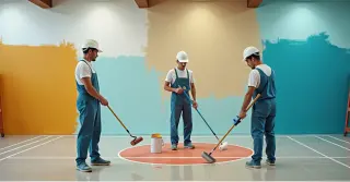 Pintura de Ginásios Escolares Sorocaba SP