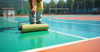 Piso Epóxi Quadra Poliesportiva Sorocaba SP